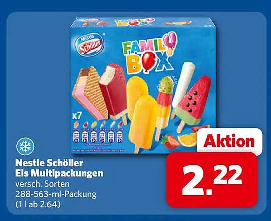 Nestle Schöller Eis Multipackungen versch. Sorten 288-563-ml-Packung (1 l ab 2,64)