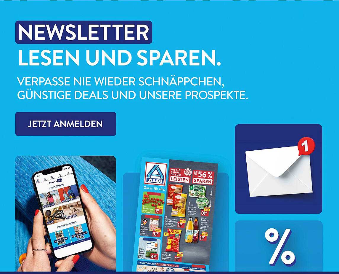 NEWSLETTER LESEN UND SPAREN.