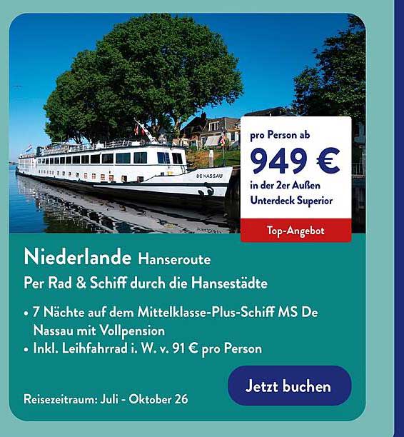 Niederlande Hanseroute Per Rad & Schiff durch die Hansestädte