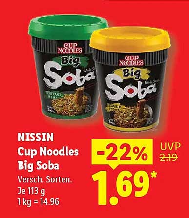 NISSIN Cup Noodles Big Soba