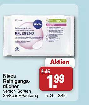 Nivea Reinigungstücher versch. Sorten 25-Stück-Packung