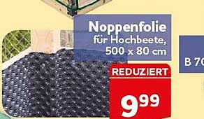 Noppenfolie für Hochbeete, 500 x 80 cm