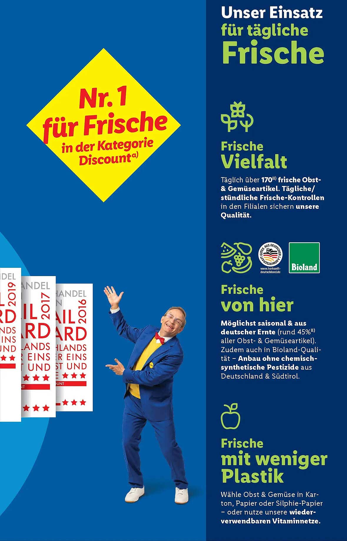 Nr. 1 für Frische in der Kategorie Discount