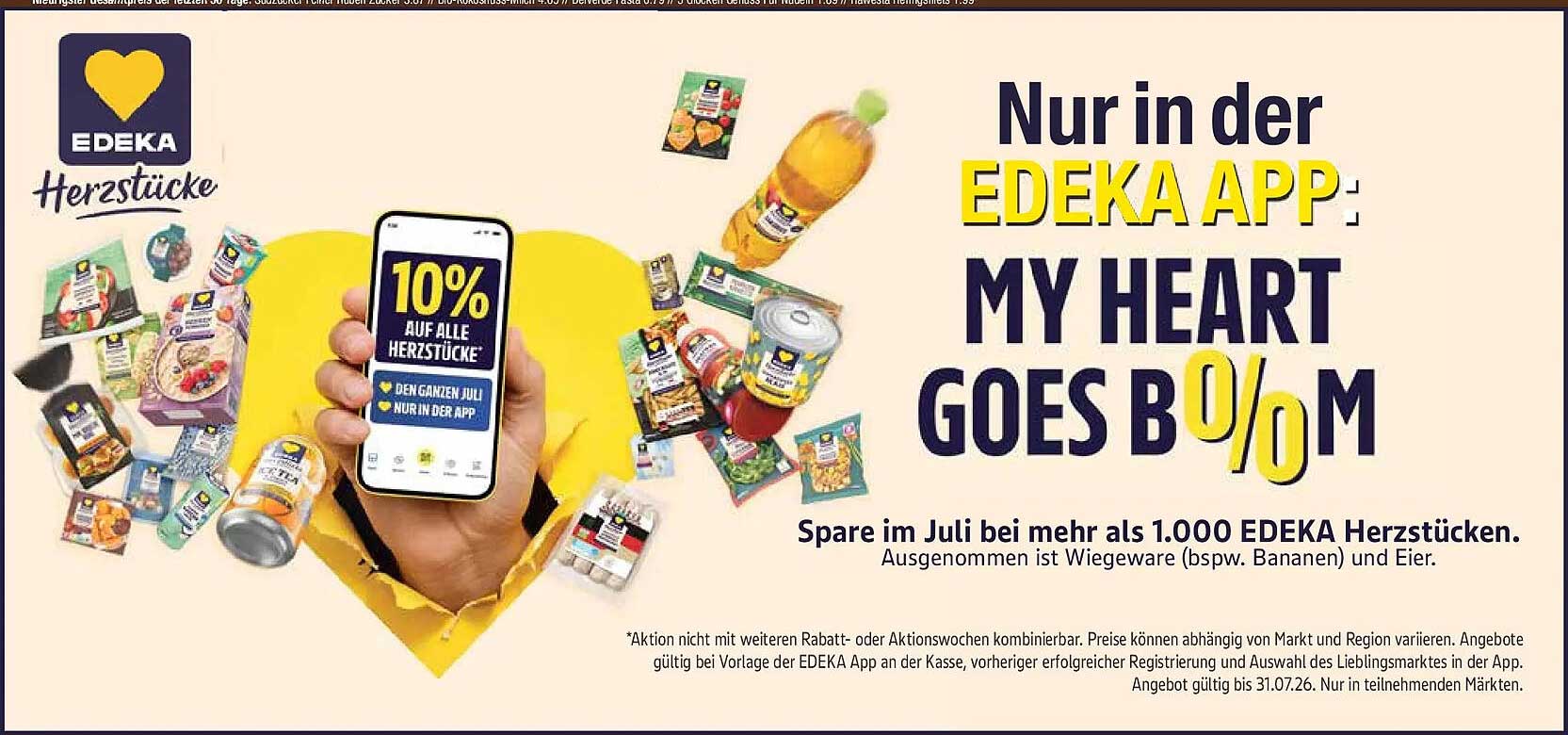 Nur in der EDEKA APP: MY HEART GOES B0/0M