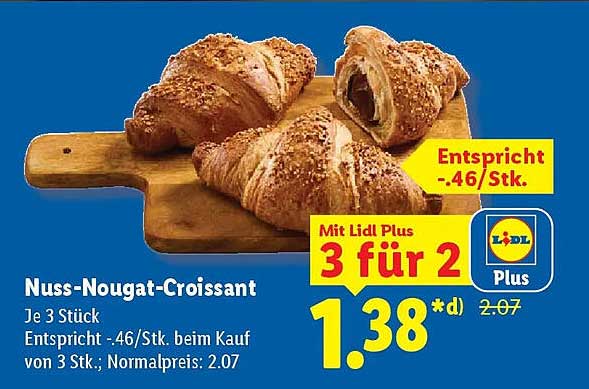 Nuss-Nougat-Croissant