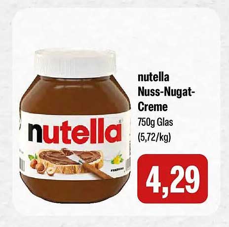 nutella Nuss-Nugat-Creme 750g Glas