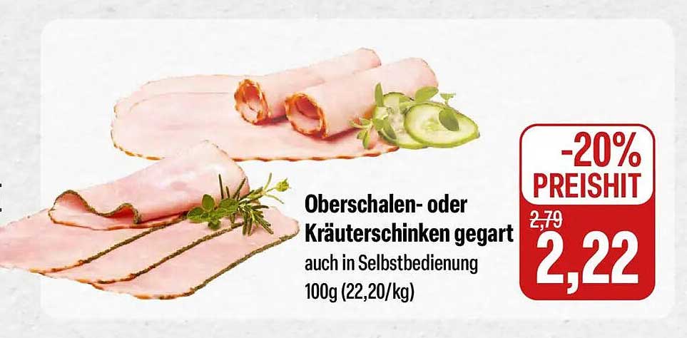 Oberschalen- oder Kräuterschinken gegart