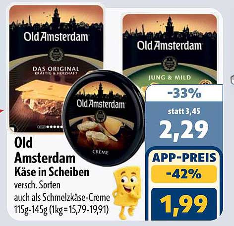 Old Amsterdam Käse in Scheiben