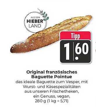 Original französisches Baguette Pointe