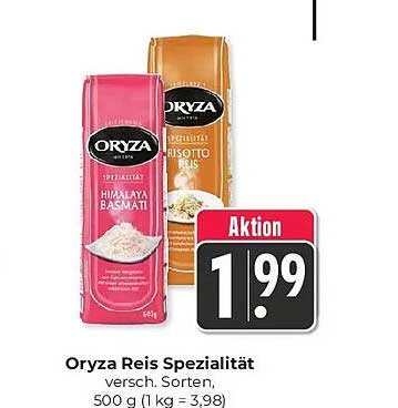 Oryza Reis Spezialität versch. Sorten, 500 g (1 kg = 3,98)