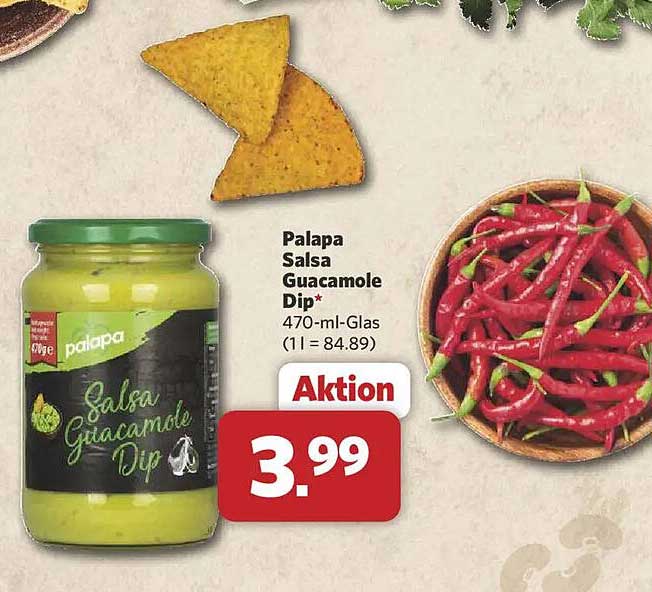 Palapa Salsa Guacamole Dip* 470-ml-Glas (1 l = 84.89)