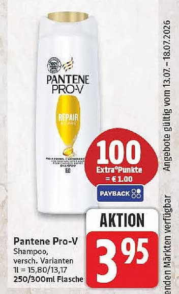 Pantene Pro-V Shampoo, versch. Varianten 1 l = 15,80/13,17 250/300 ml Flasche