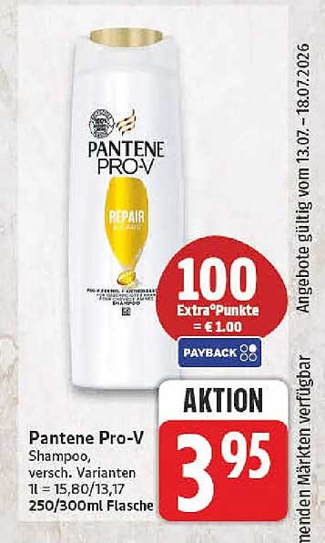 Pantene Pro-V Shampoo, versch. Varianten, 250/300ml Flasche