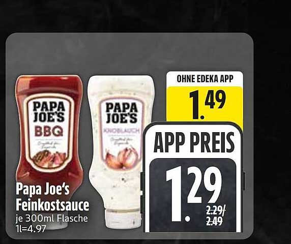 Papa Joe’s Feinkostsauce je 300ml Flasche