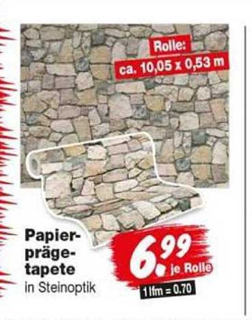 Papier-präge-tapete in Steinoptik