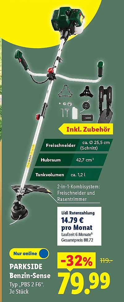 PARKSIDE Benzin-Sense Typ „PBS 2 F6“