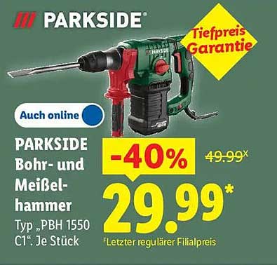 PARKSIDE Bohr- und Meißelhammer Typ, PBH 1550 C1* Je Stück