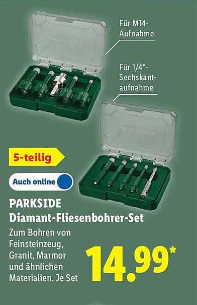PARKSIDE Diamant-Fliesenbohrer-Set