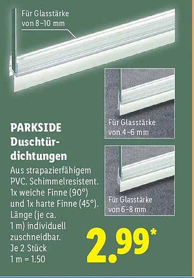 PARKSIDE Duschtürdichtungen