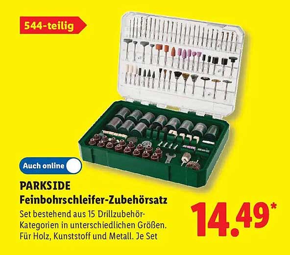 PARKSIDE Feinbohrschleifer-Zubehörsatz