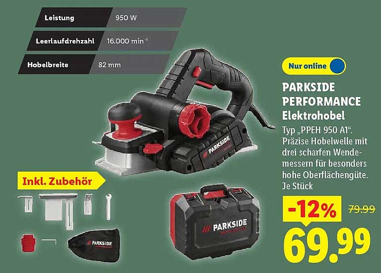 PARKSIDE PERFORMANCE Elektrohobel