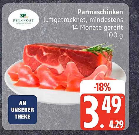 Parmashinken luftgetrocknet, mindestens 14 Monate gereift 100 g