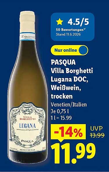 PASQUA Villa Borghetti Lugana DOC, Weißwein, trocken