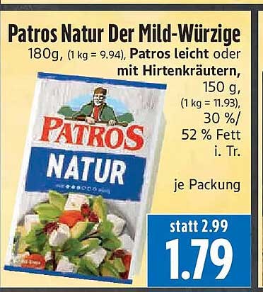 Patros Natur Der Mild-Würzige