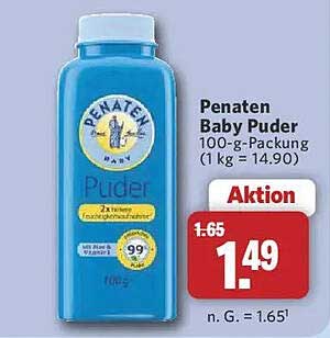 Penaten Baby Puder 100-g-Packung (1 kg = 14,90)