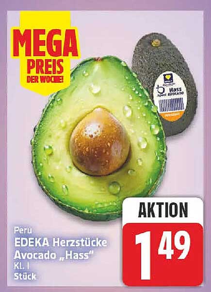 Peru EDEKA Herzstücke Avocado „Hass“ Kl. I Stück
