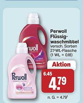 Perwoll Flüssig-waschmittel versch. Sorten 27-WL-Flasche (1 WL = 0.18)