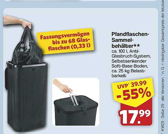 Pfandflaschen-Sammelbehälter**