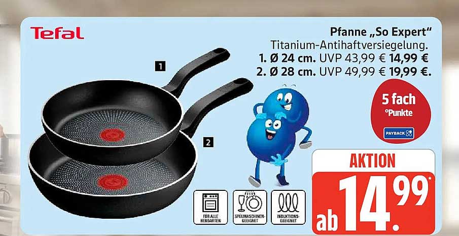 Pfanne „So Expert“ Titanium-Antihaftversiegelung.