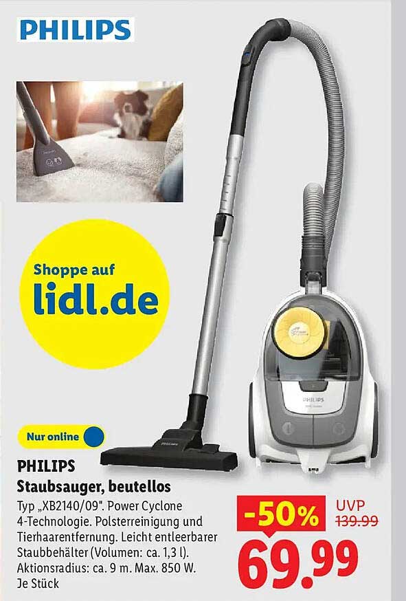 PHILIPS Staubsauger, beutellos
