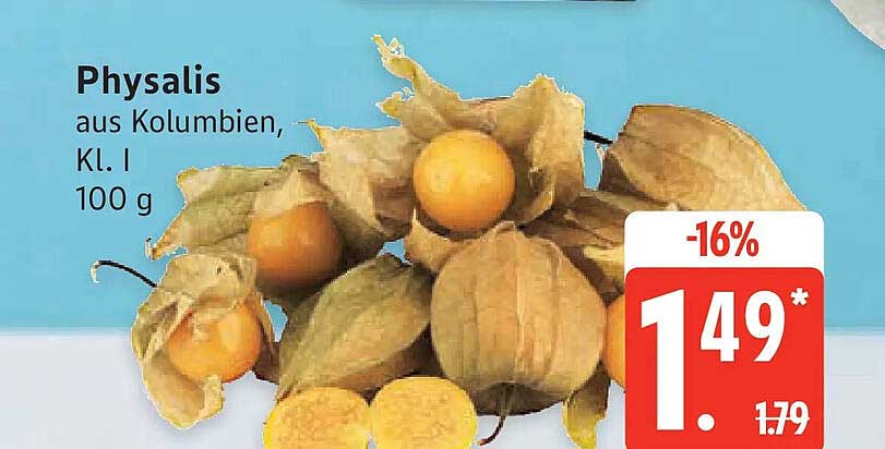 Physalis aus Kolumbien, Kl. I 100 g