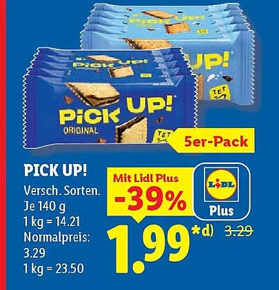 PICK UP! Versch. Sorten. 5er-Pack