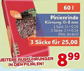 Pinienrinde Körnung 0-8 mm