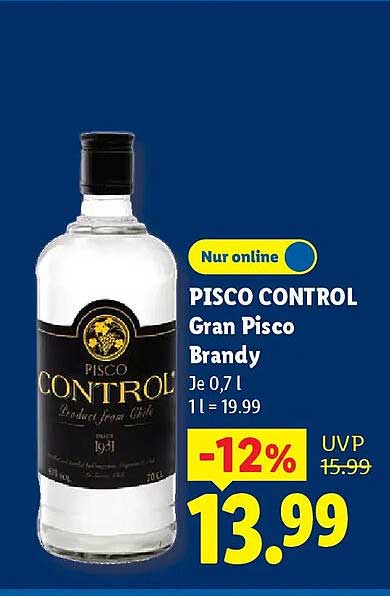 PISCO CONTROL Gran Pisco Brandy