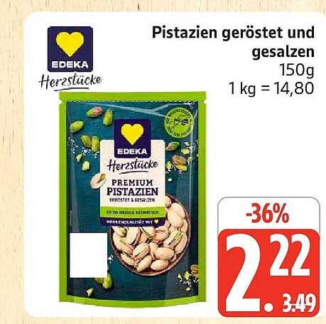 Pistazien geröstet und gesalzen
