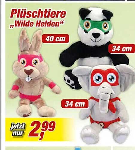 Plüschtiere „Wilde Helden“