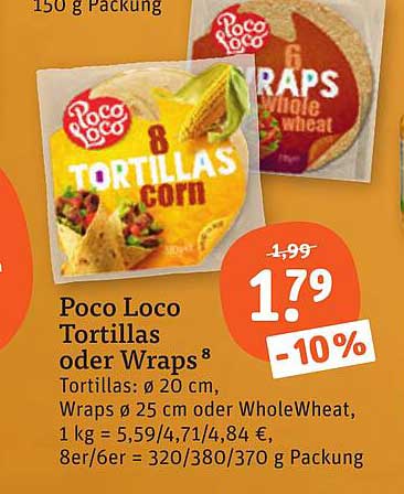 Poco Loco Tortillas oder Wraps 8