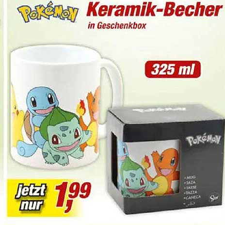 Pokémon Keramik-Becher in Geschenkbox