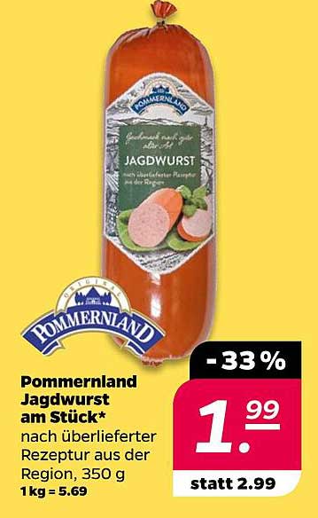 Pommernland Jagdwurst am Stück*