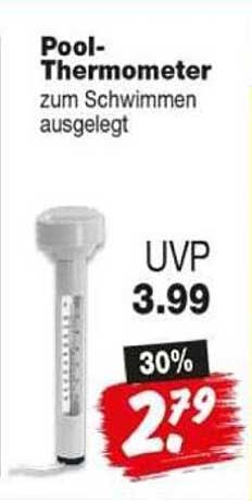 Pool-Thermometer zum Schwimmen ausgelegt
