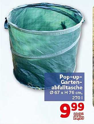 Pop-up-Garten-abfalltasche Ø 67 x H 76 cm, 270 l