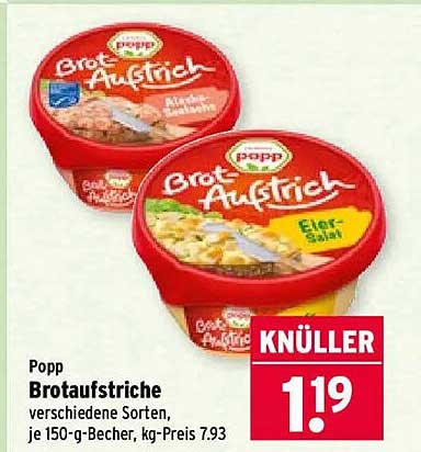 Popp Brotaufstriche