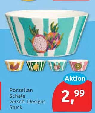 Porzellan Schale versch. Designs Stück