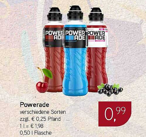 Powerade verschiedene Sorten