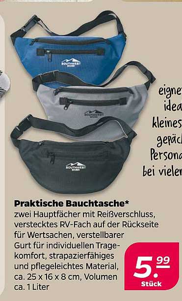 Praktische Bauchtasche*