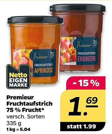 Premieur Fruchtaufstrich 75 % Frucht*